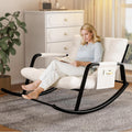 lavimiya Indoor Outdoor Patio Rocking Chairs, Papasan Rocking Chairs, Double Papasan Chair with Cushion, Oversized Modern Rocker Chairs for Living Room, Bedroom, Porch, Garden