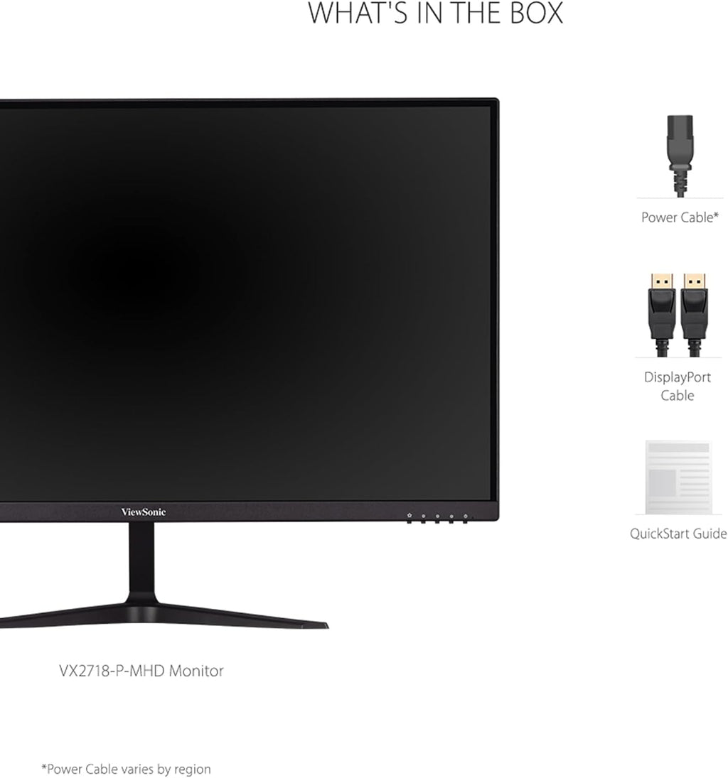 ViewSonic VX2718-P-MHD 27 Inch 1080p 1ms 165Hz Gaming Monitor with AMD FreeSync Premium, Eye Care, HDMI and DisplayPort (Renewed)