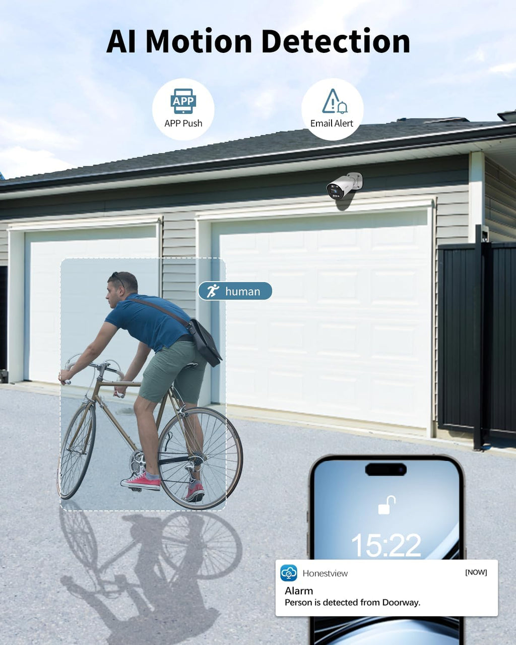 《All-in-One DVR & 80FT Night Vision》Outdoor Wired Security Camera System,CCTV Cameras Outside, Home Video Surveillance Systems
