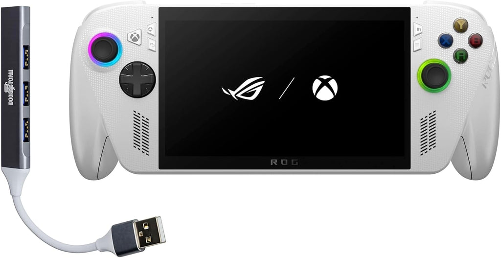ASUS ROG Xbox Ally Gaming Handheld 7" 120Hz Touchscreen IPS Display (AMD Ryzen Z2 A, 16GB LPDDR5X, 1TB SSD, AMD RDNA 2 Graphics, Fingerprint, WiFi 6E, Bluetooth 5.4, Win 11 Home) /w DKZ Hub