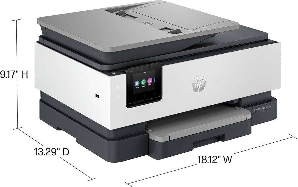 HP OfficeJet Pro 8139e Wireless All-in-One Color Inkjet Printer, Print, scan, Copy, fax, ADF, Duplex Printing Best-for-Home Office, 1 Year of Instant Ink Included (Renewed)