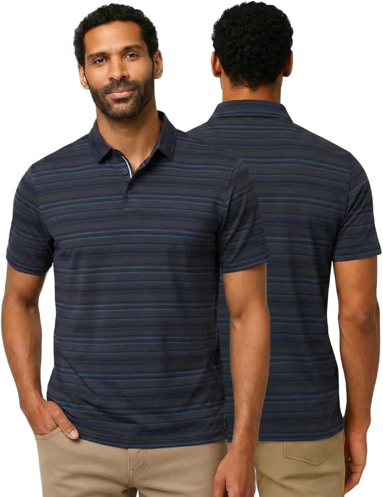 Cole Haan Links Golf Polo Shirts for Men - Lightweight and Breathable 4-Way Stretch with Moisture Management Technology