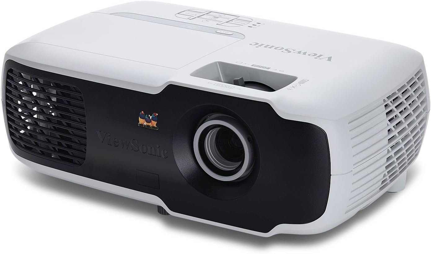 ViewSonic PA502S 3500 Lumens High Brightness SVGA Projector for Home and Office with HDMI and Optical Zoom,Black/white