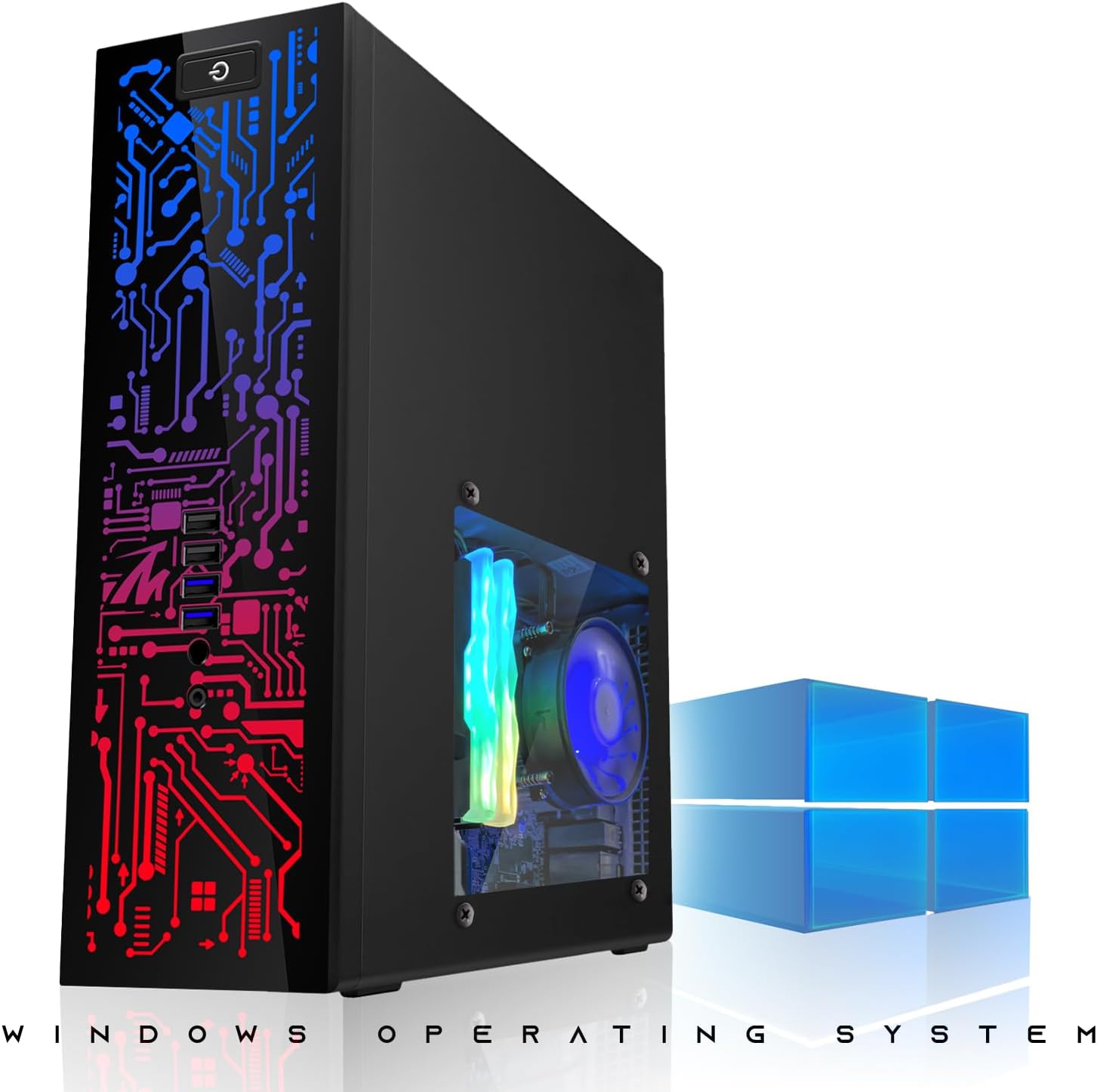 Hp Desktop Computer PC – Intel Core i5, 32GB ARGB RAM, 2TB SSD, 32 Inch Curved Monitor, RGB Keyboard with AI Copilot Key and Mouse, RGB Soundbar, Windows 11(Renewed)