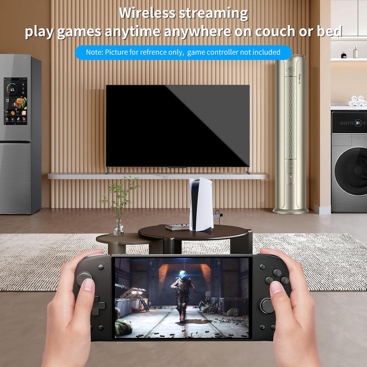 7 inch 60Hz Streaming Gaming Handheld, 0 Latency 100ft Wireless Game Console Monitor Touchscreen for PC,Xbox,PS5/4,Switch(V3 SE)