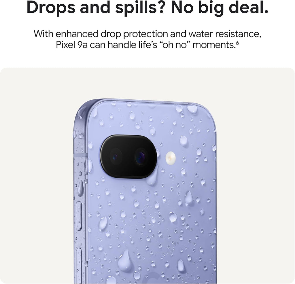 Google Pixel 9a with Gemini - Unlocked Android Smartphone with Incredible Camera and AI Photo Editing, All-Day Battery, and Powerful Security - Peony - 128 GB