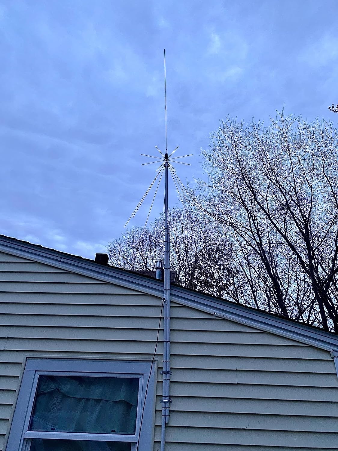 Scanner Antenna/Discone Antenna/GMRS Antenna with 10meter Cable PL-259 SMA, 25~1300 MHz Support CB, HF, AIR, UHF, VHF, FM, AM, FRS, GMRS, 1090MHz