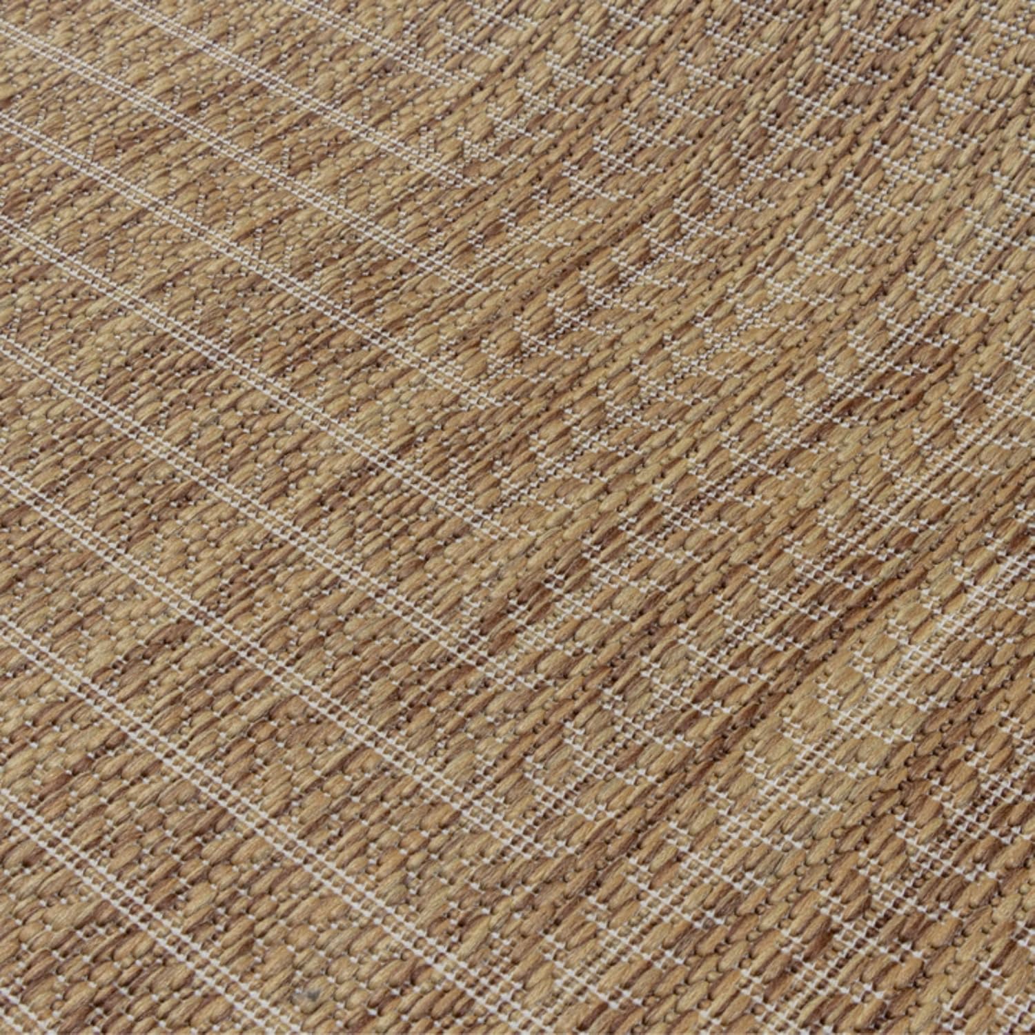 Adiva Rugs Outdoor Indoor Area Rug, Weather Resistant, Easy to Clean, Stain Resistant Floor Mat for Dining Room, Backyard, Deck, Patio (Wooden, 10' x 14')