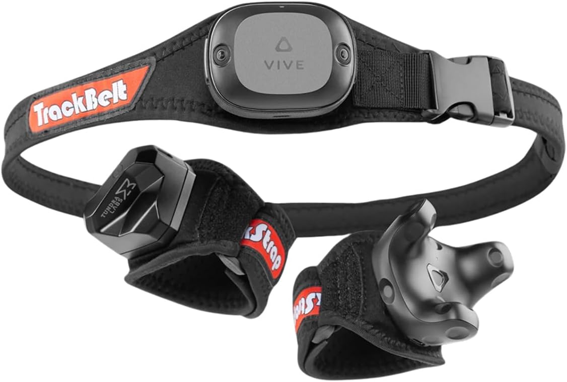 HTC 3 Pack VR VIVE Tracker (3.0) - with Rebuff Reality TrackBelt + 2 TrackStraps Full Body Tracking VR Bundle, Black