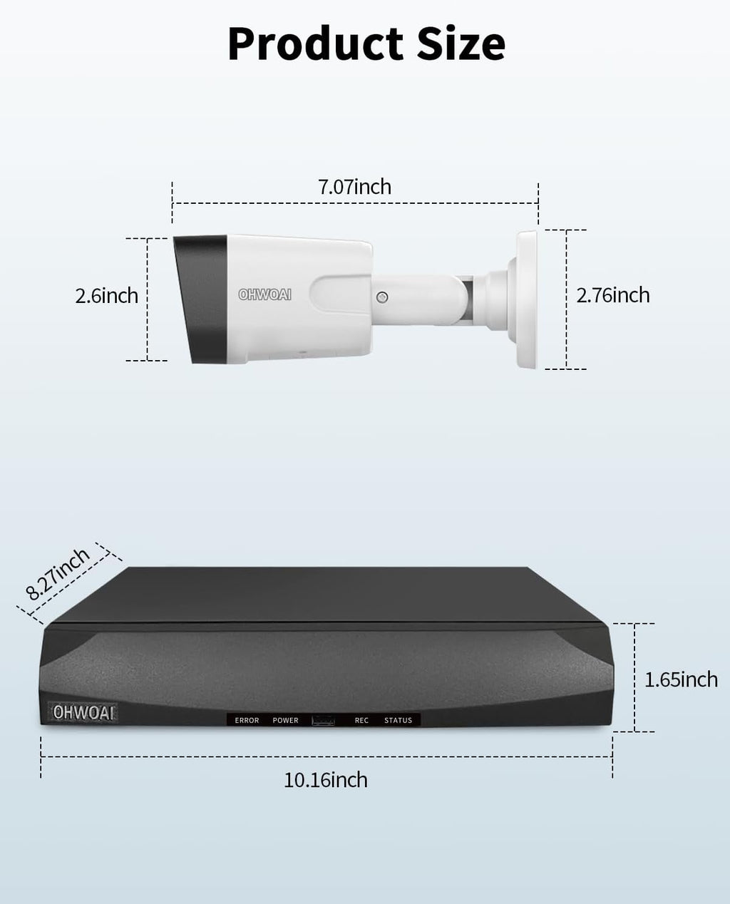 《4K Ultra HD & 100FT IR Night Vision》Wired Outdoor Security Camera System, POE Cameras for Home Security, NVR Video Surveillance Systems with Motion Detection