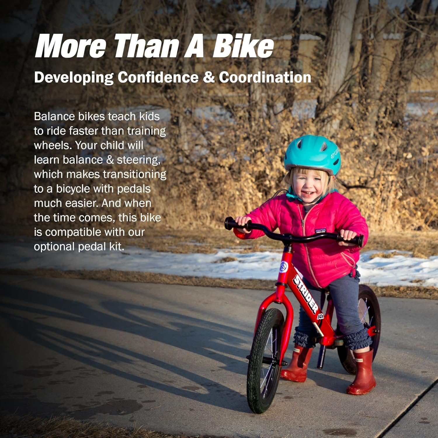 Strider 14x Classic, Balance Bike for Kids 3 to 6 Years - Includes Custom Grips, Padded Seat, Performance Footrest & All-Purpose Tires - Easy Assembly & Adjustments
