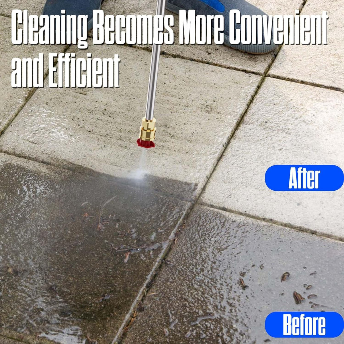 4800PSI PowerWasher with 4 Quick Connect Nozzles, Foam Cannon for Car, Lane, Patio Cleaning