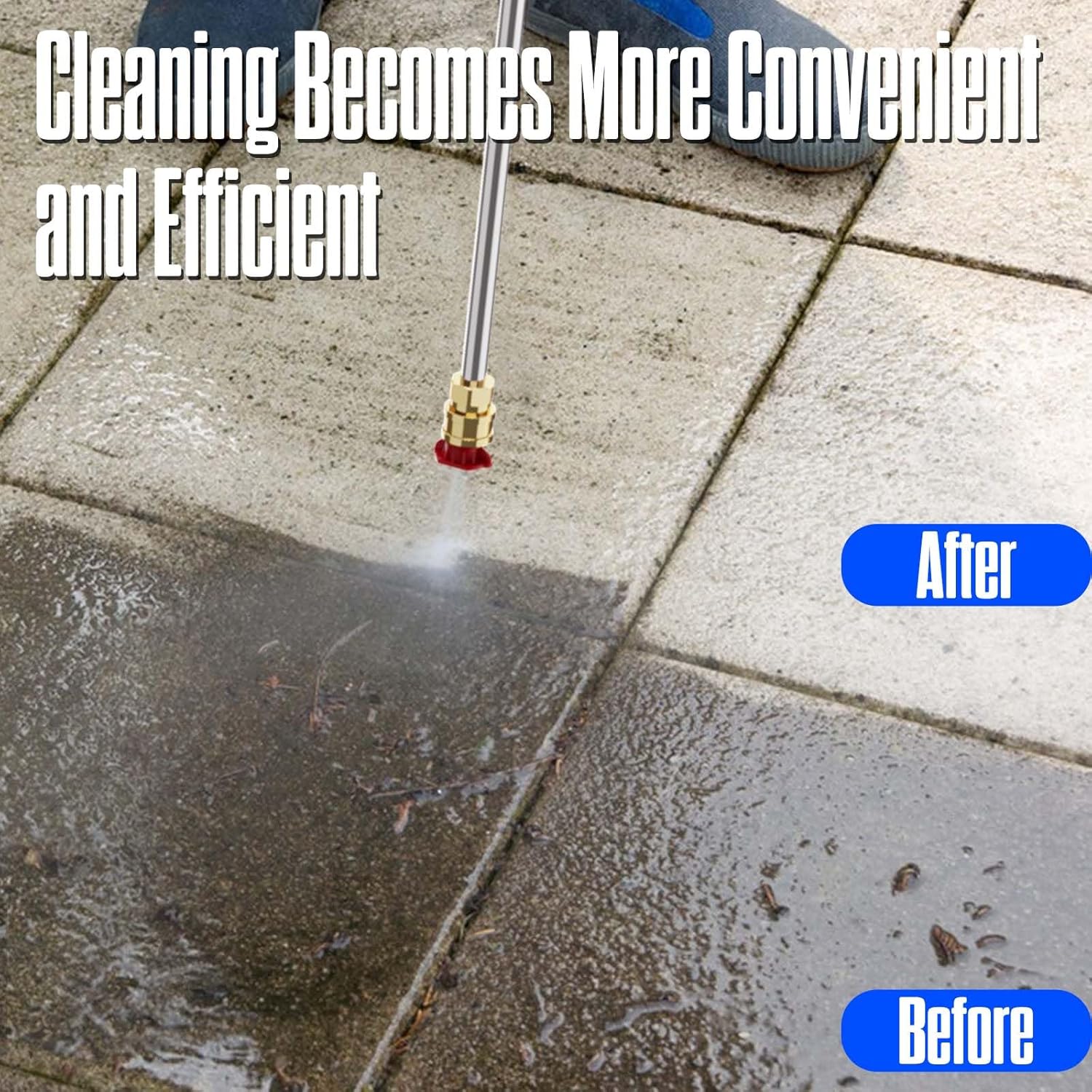 4800PSI PowerWasher with 4 Quick Connect Nozzles, Foam Cannon for Car, Lane, Patio Cleaning