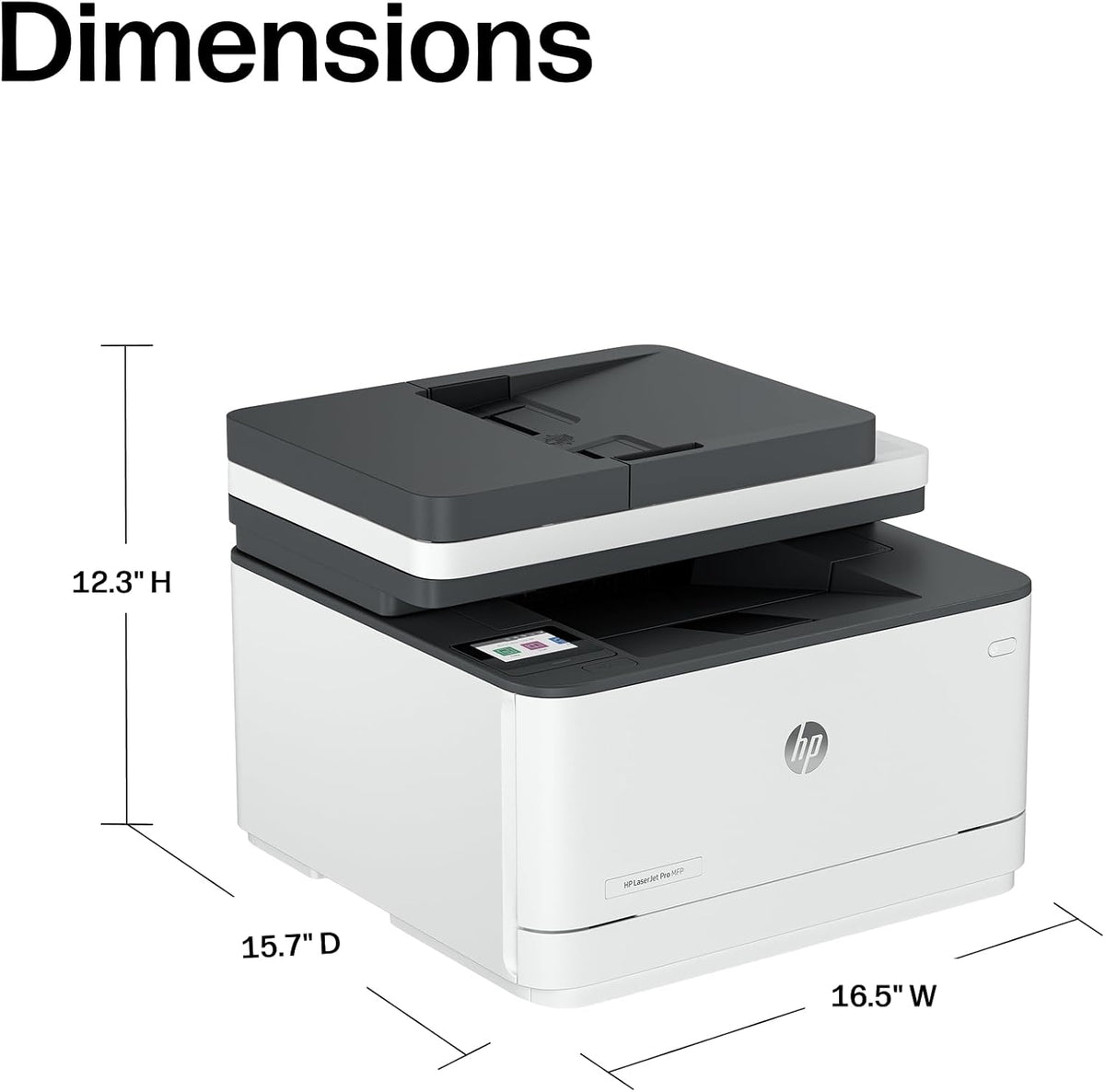 HP LaserJet Pro MFP 3101sdw Wireless Black and White All-in-One Laser Printer, Office Printer, Duplex, Best-for-Small Teams (9D2X4F)