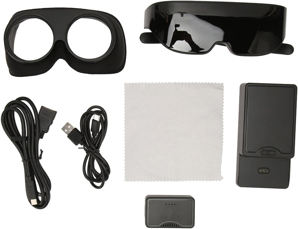 Diydeg AR Glasses, 4K HD 3D IMAX Wearable VR Headset Smart Glasses for Video Display, Myopia Friendly Portable Augmented Reality for Watch, Stream & Game on PC/Tablet/Console
