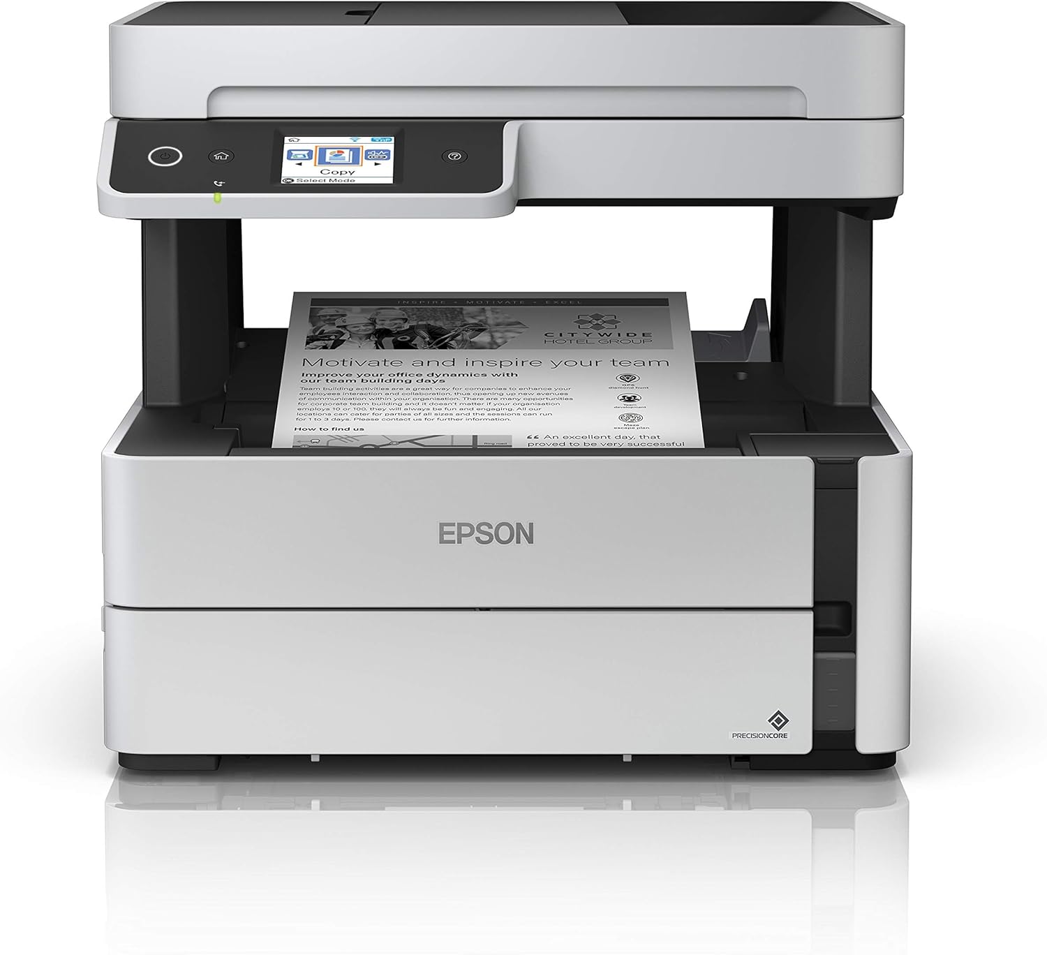 Epson EcoTank ET-M3170 Wireless Monochrome All-in-One Supertank Printer with ADF, Fax and Ethernet Plus 2 Years of Unlimited Ink*