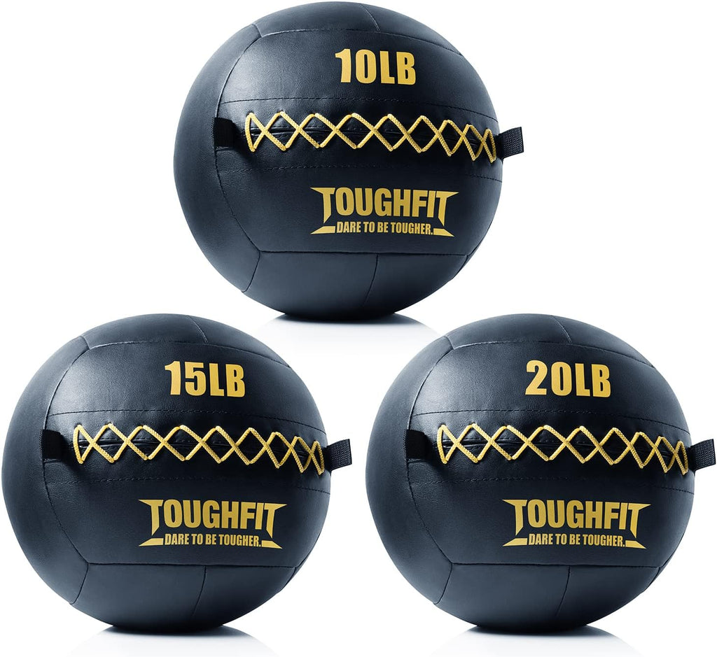 ToughFit Soft Wall Ball - Medicine Ball Set for Cardio Fitness Exercise - Weighted Med Ball for Strength and Conditioning Exercises, Cross Training Lunge, and Partner Toss