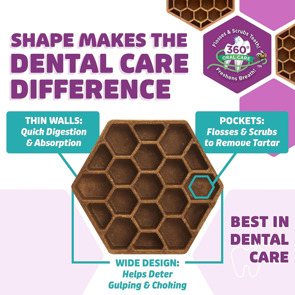 Yummy Combs Dog Dental Treats – Vet VOHC Approved – Delicious Chicken Protein – Removes Tartar with Cleaning Comb Shape – Dental Dog Treats for Small Dogs (24oz, 42 Count)