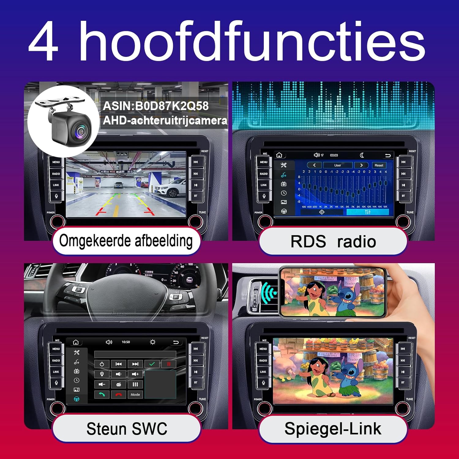 Upgrade Liulbobu Wireless Carplay Car Radio for VW Passat Golf 5 6 Polo MK5 T5 Skoda Jetta Caddy EOS Touran Android Auto, 7 inch Bluetooth Double din Car Stereo for/FM/AM/USB/RDS/High Power