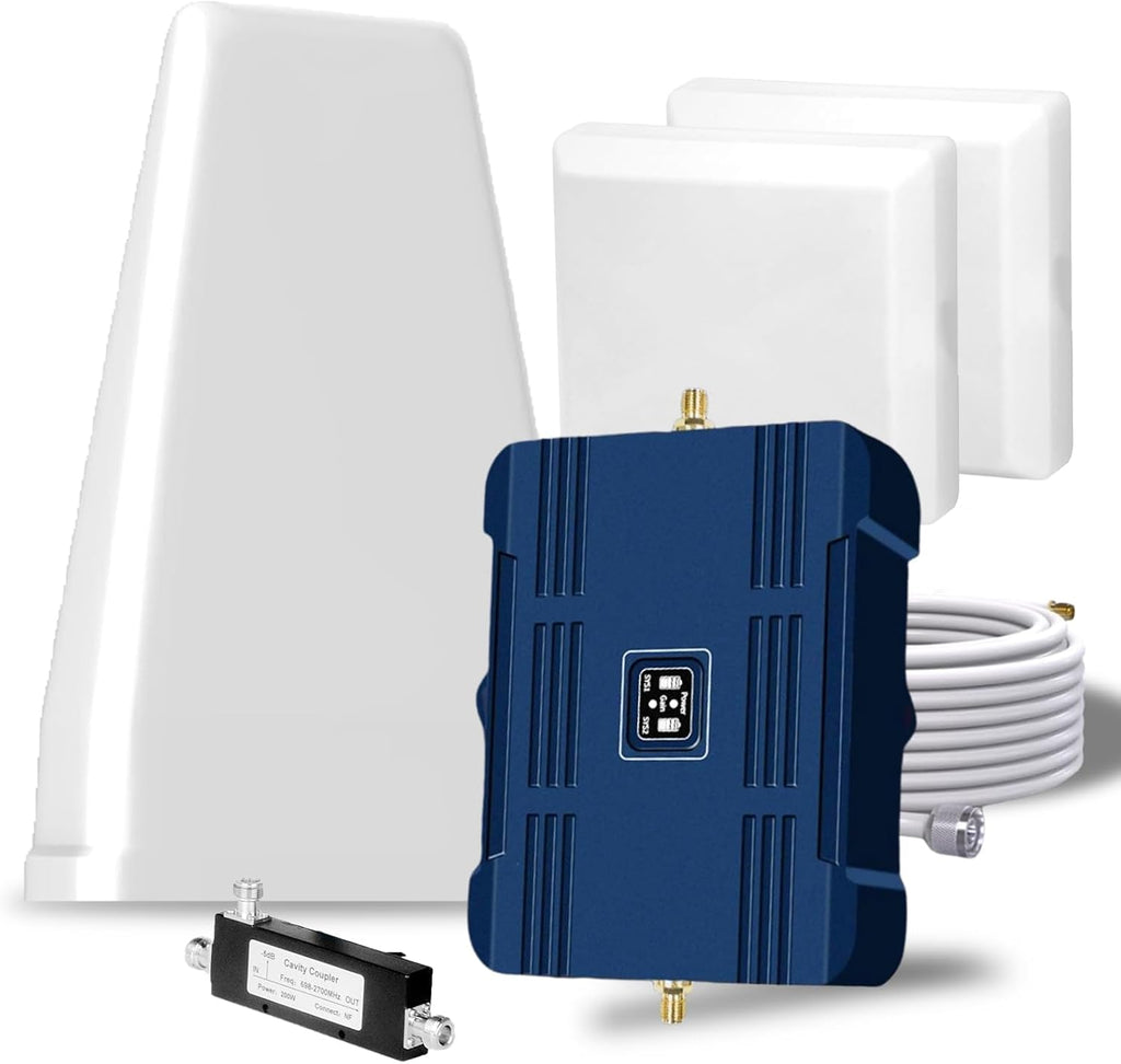 Cell Phone Booster for Home & Office | 2 Inside Antennas | Up to 7,000 sq ft | Cell Phone Signal Boosters for All U.S. Carriers | Boost 5G 4G Data | FCC Approved