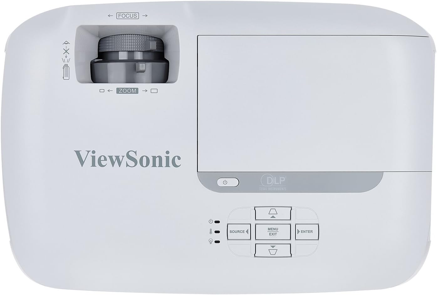 ViewSonic PA502S 3500 Lumens High Brightness SVGA Projector for Home and Office with HDMI and Optical Zoom,Black/white