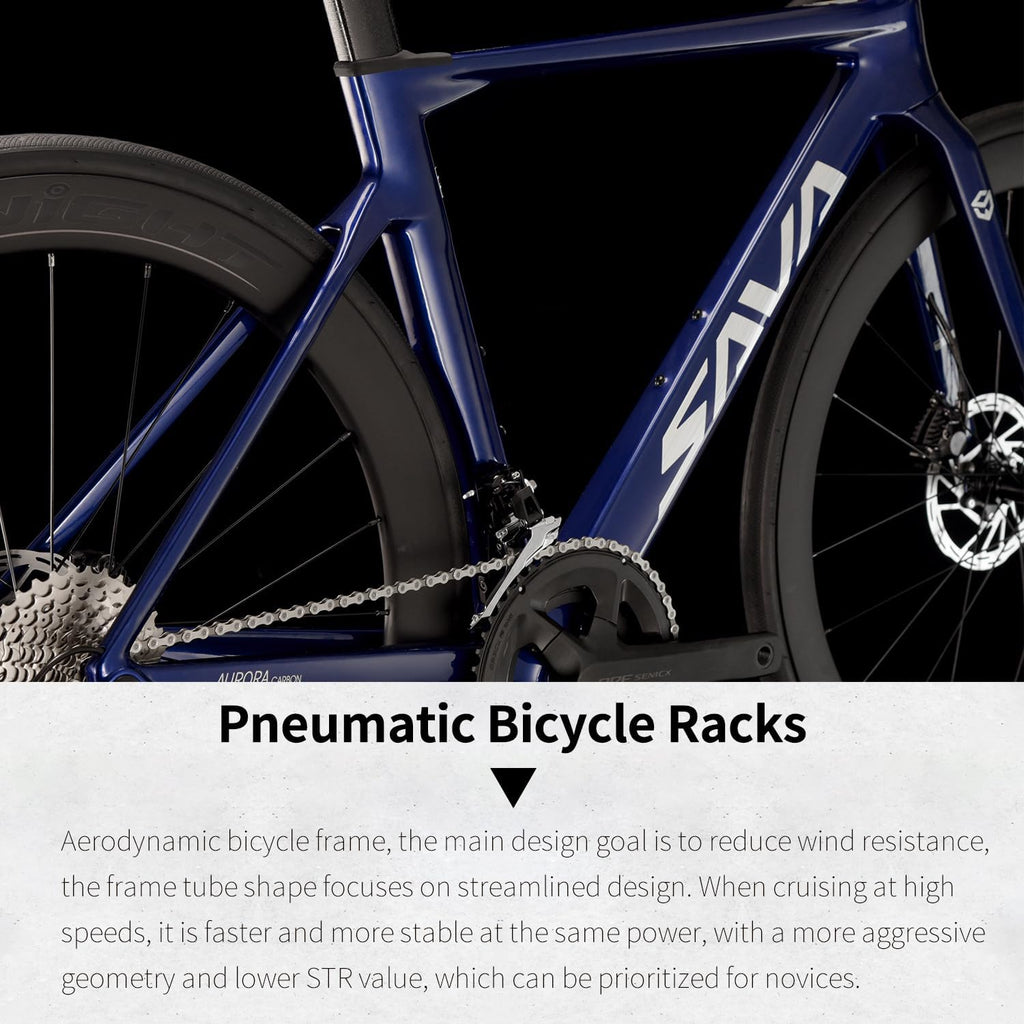 SAVADECK Carbon Fiber Road Bike, Hydraulic Oil Disc Bike with Carbon Fiber Frame and Wheelset, Lightweight Full Carbon Racing Bicycle with Shimano R7120 24S Shift Set for Adults