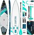 11'6" Inflatable Stand Up Paddle Boards, Premium SUP Accessories, Non-Slip Comfort Deck for Youth & Adults