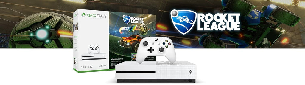 Xbox One S 1TB Console Rocket League Blast-Off Bundle (Renewed)