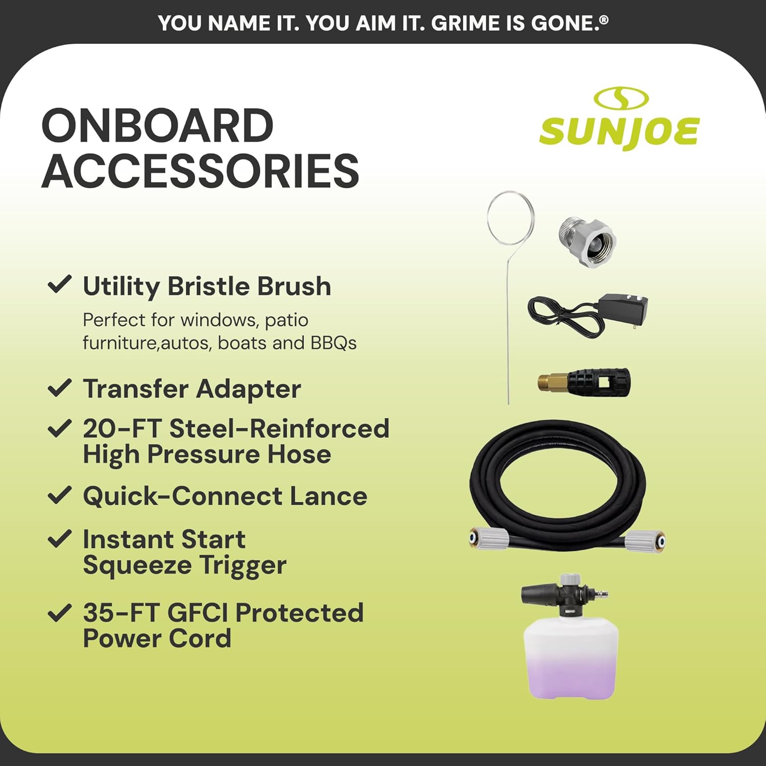 Sun Joe SPX3000-XT XTREAM 2,200 PSI Pressure Washer with 14.9A Motor, Includes 4 Quick-Connect Nozzles, High-Pressure Hose, Garden Hose Adapter, and 35-Foot Power Cord