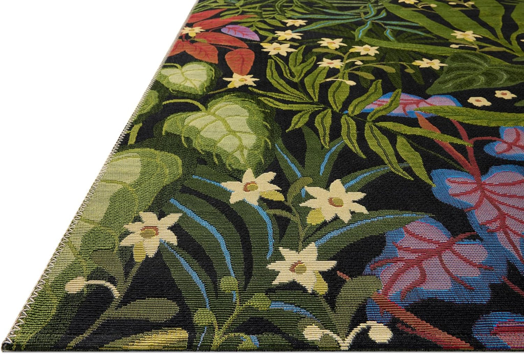 Loloi Botanical Collection BOT-06 Onyx/Multi 6'-7" x 9'-4" Indoor/Outdoor Area Rug