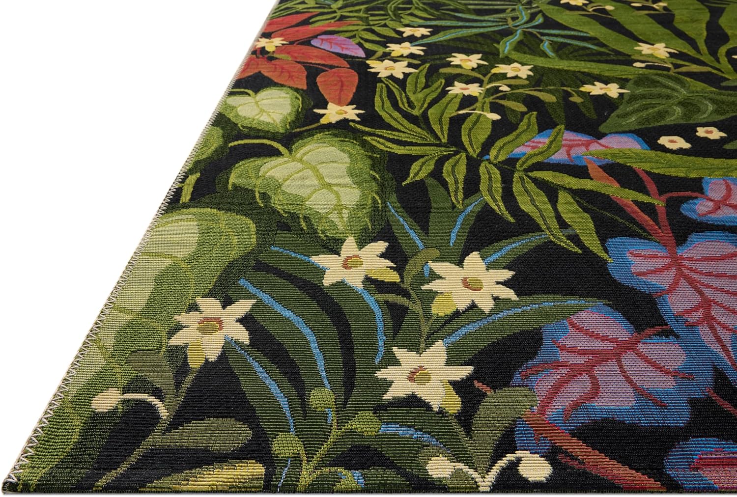 Loloi Botanical Collection BOT-06 Onyx/Multi 6'-7" x 9'-4" Indoor/Outdoor Area Rug