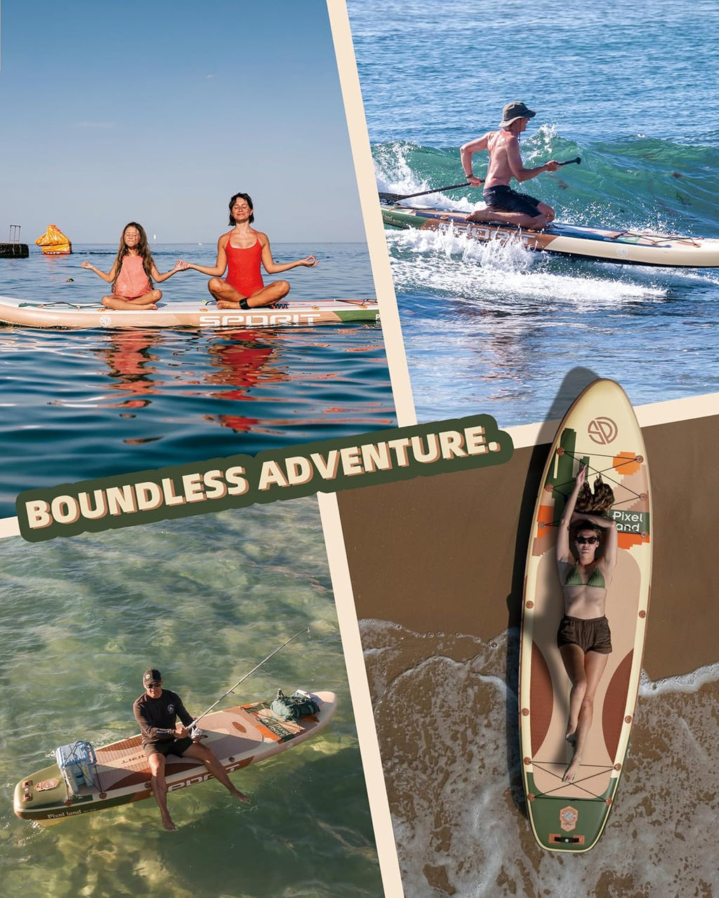 11'6" x 35" Extra Wide Inflatable Paddle Board for Adults, 450 lb Capacity Wide Stable Stand Up Paddle Board, 2–3 Person SUP, Heavy Duty 22 PSI, US Fin, Kayak D Rings, Large Stable Paddleboard