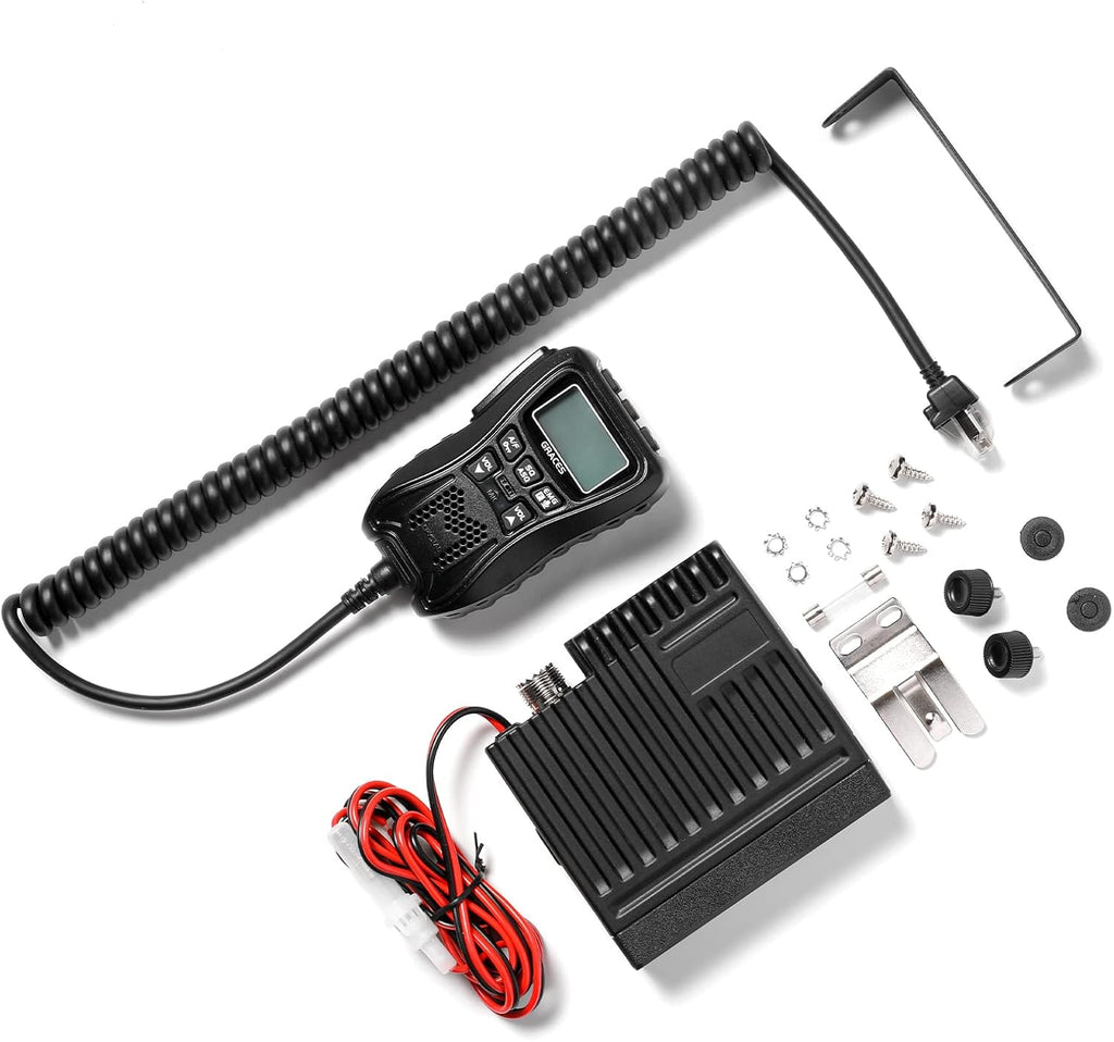 Radioddity CS-47 Small CB Radio, AM/FM, 40-Channel, One Hander Microhone Built-in Speaker Noise Reduction, Large 7-Color Backlit LCD Display, VOX, RF Gain Long-Range for Offroad, Trucker, Backcountry