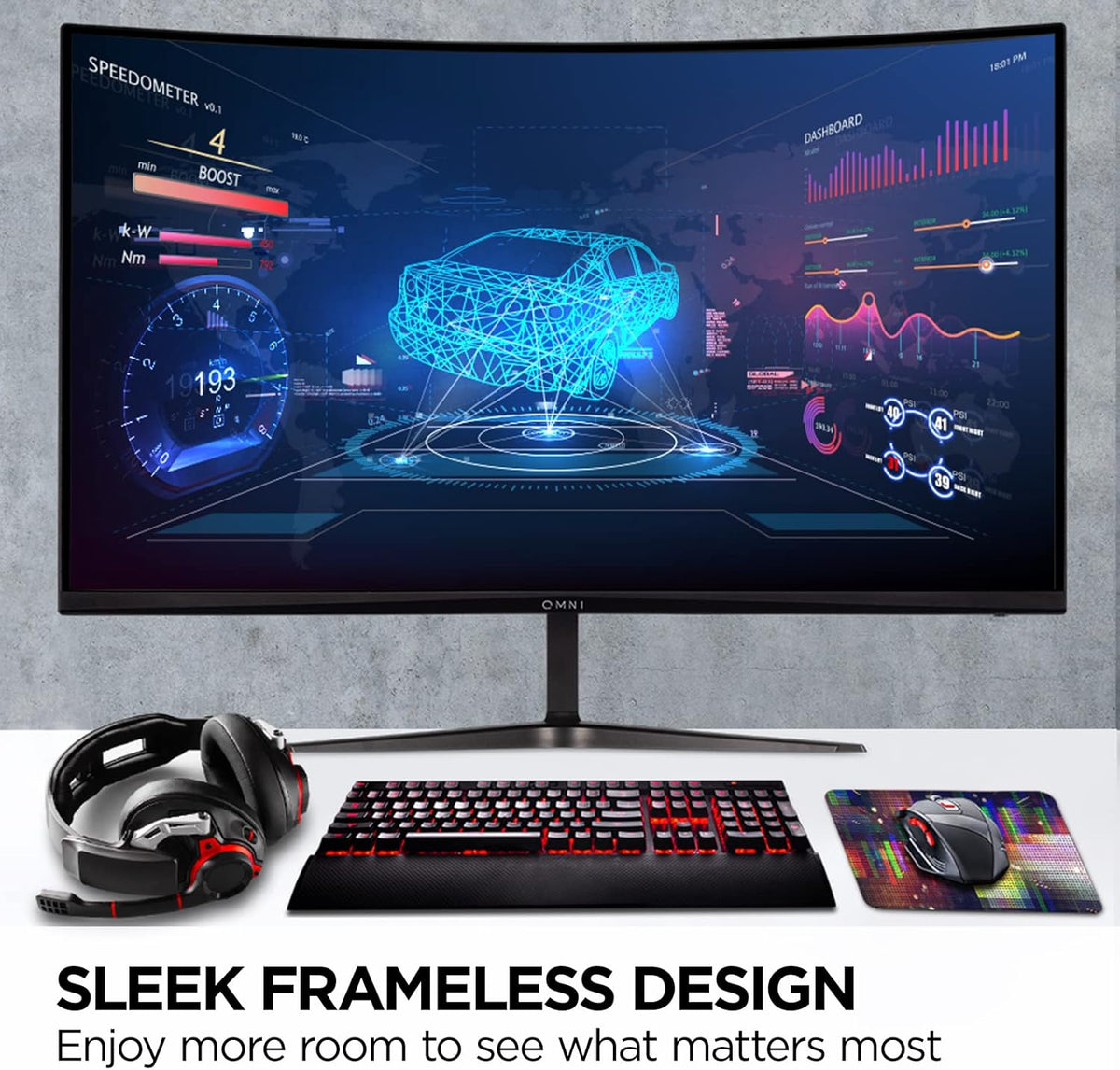 ViewSonic VX3218C-2K 32" Curved 1440p 1ms 165Hz Gaming Monitor with AMD FreeSync Premium, HDMI and Display Port(Renewed)