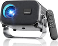Smart Projector with WIFI and Bluetooth, 800ANSI Native 1080P Portable Projector Built-in Apps, Auto Keystone & Electric Focus Movie Projector for Home Theater Compatible with IOS/Android/HD(Gray)