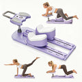 Pilates Reformer Board with Resistance Bands, Pilates Board Set for Full Body Workout Home Fitness Equipment Ab Machine for Women