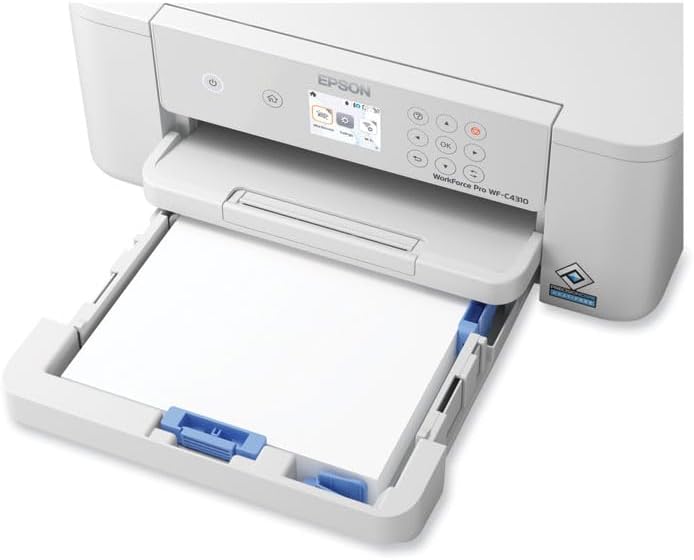 Epson Workforce Pro WF-C4310 Desktop Wireless Inkjet Printer - Color - 4800 x 1200 dpi Print - Automatic Duplex Print - 250 Sheets Input - Ethernet - Wireless LAN Connect, Smart Panel App, App