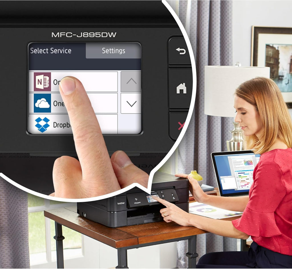 Brother Wireless All-In-One Inkjet Printer, MFC-J895DW, Multi-Function Color , Duplex Printing, NFC One Touch to Connect Mobile Printing, Amazon Dash Replenishment Enabled