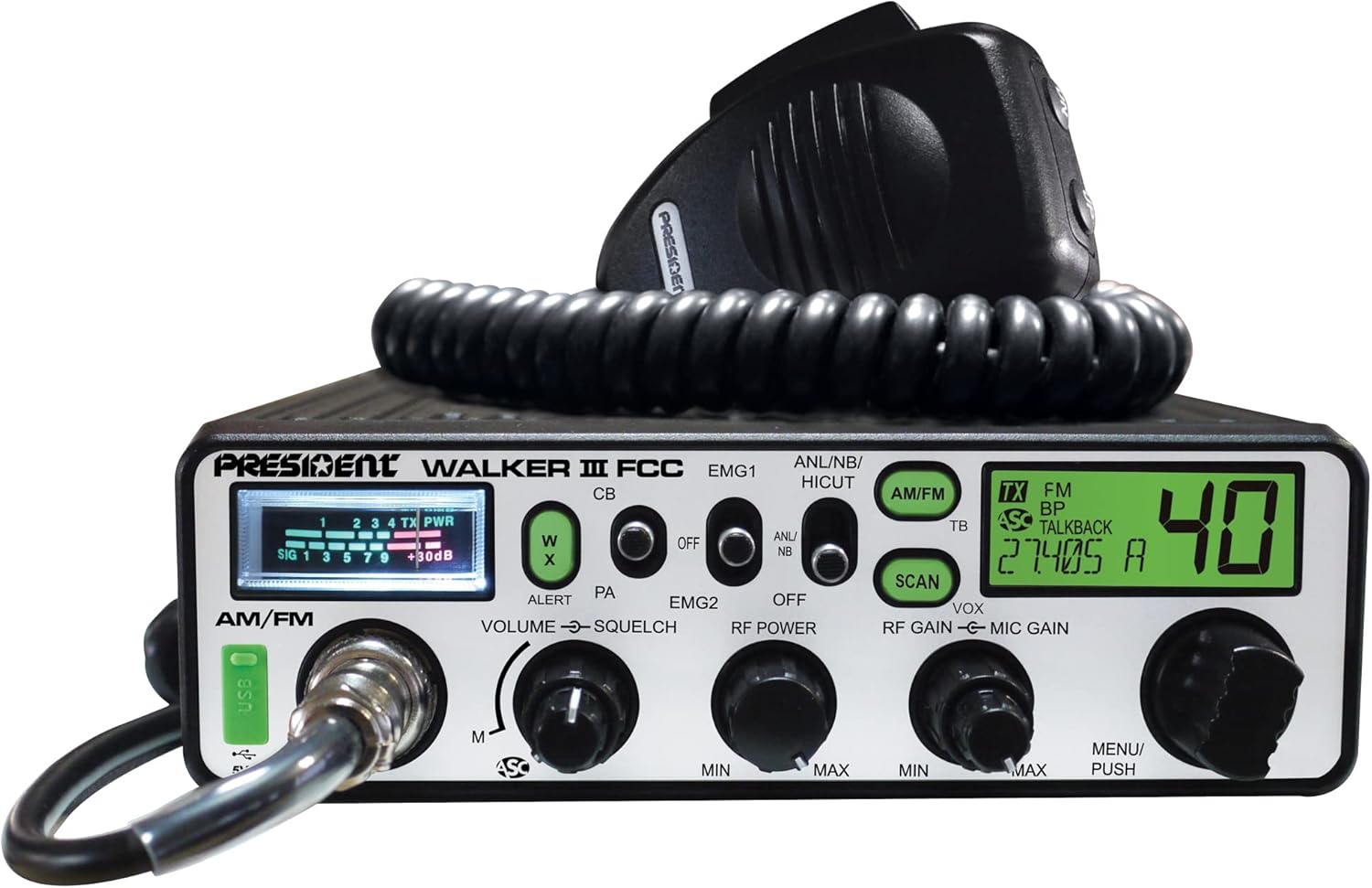 President Walker III FCC AM/FM CB Radio