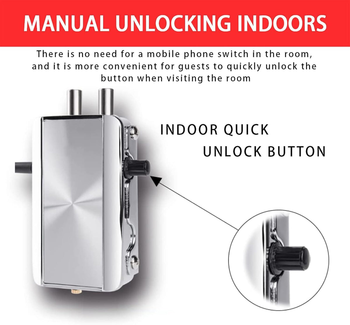 Electronic Door Lock, Zinc Alloy Anti-Theft Remote Door Lock with 4 Remote Controls, Keyless Entry Smart Remote Control Lock for Home Office Garage, Remote/TTLock/Bluetooth Unlock ﻿