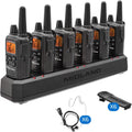 LXT600BBX6 Midland LXT600BBX6 FRS Business Walkie Talkies - Long Range 36-Channel Two-Way Radios with Headsets and Charging Base, NOAA Weather Alerts (6-Pack, Black)