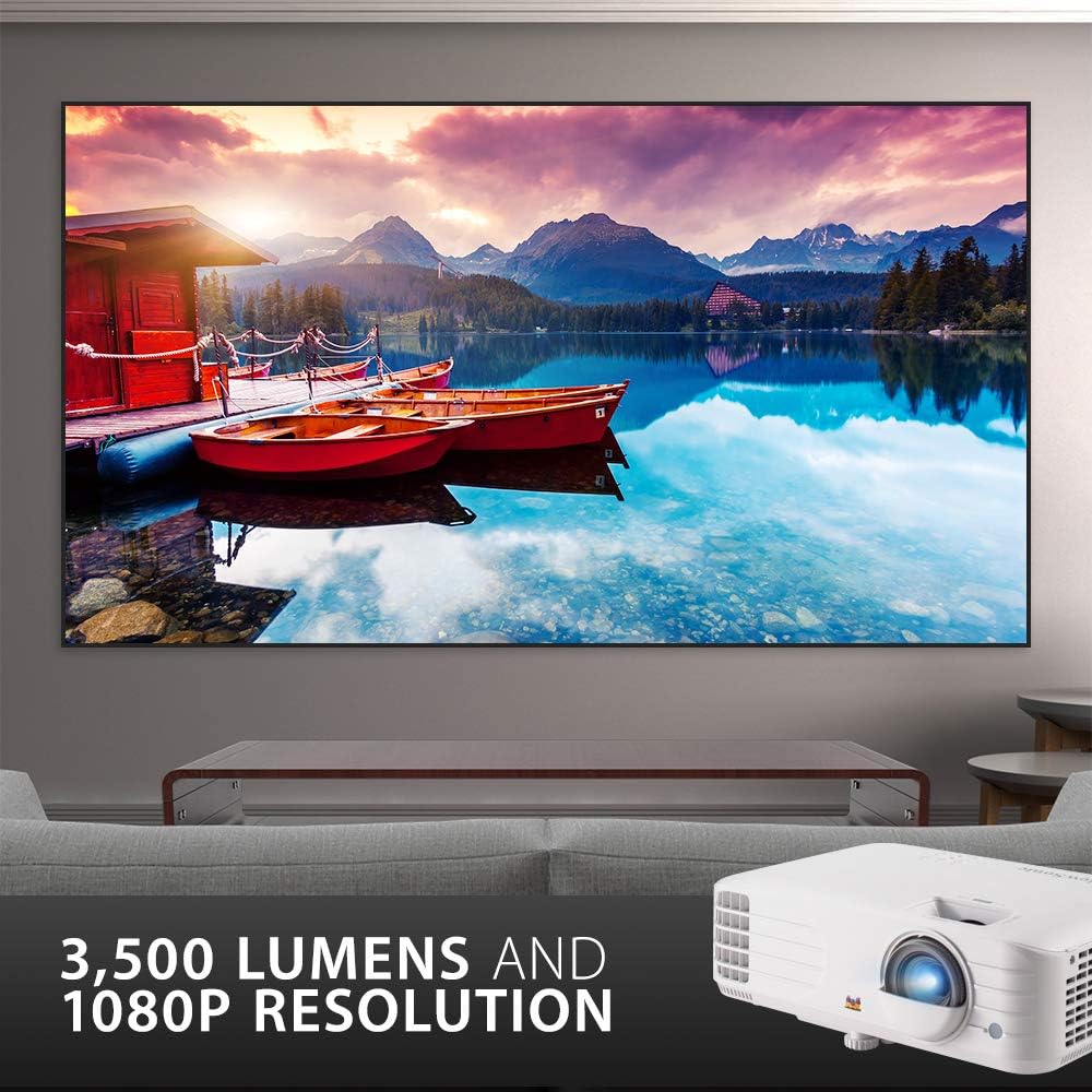 ViewSonic PX703HD 1080p Projector with 3500 Lumens DLP 3D Dual HDMI Sports Mode and Low Input Lag for Gaming, Stream Netflix with Dongle