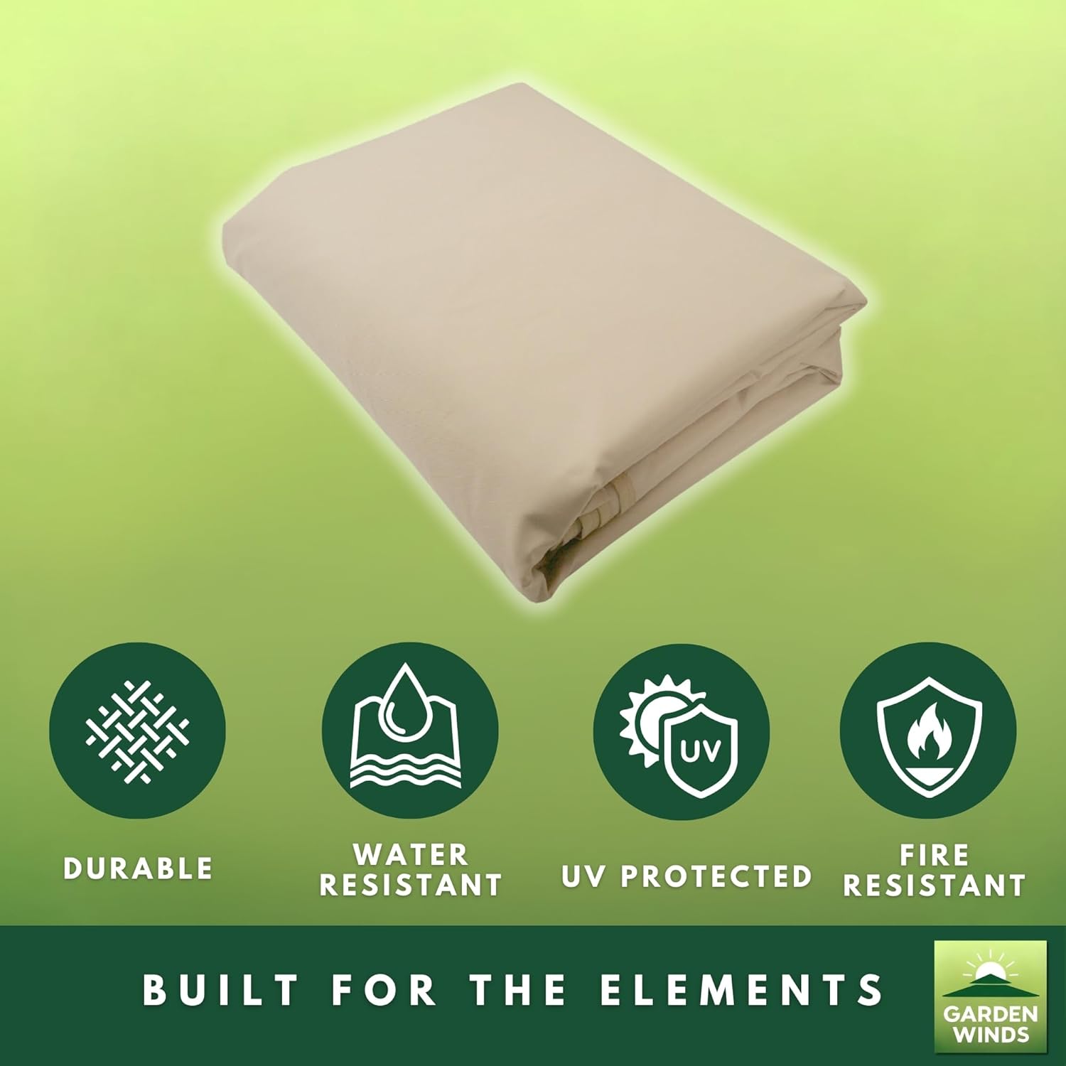 Garden Winds Reinforced RipLock 350 Replacement Canopy Top Cover Compatible with Sunnyglade 10' x 13' Umbrella Models B0854JD5G9, B09M8DPPSR, B09M8GTJDT, B0854CDCY4, B0854CDCY4 - Beige
