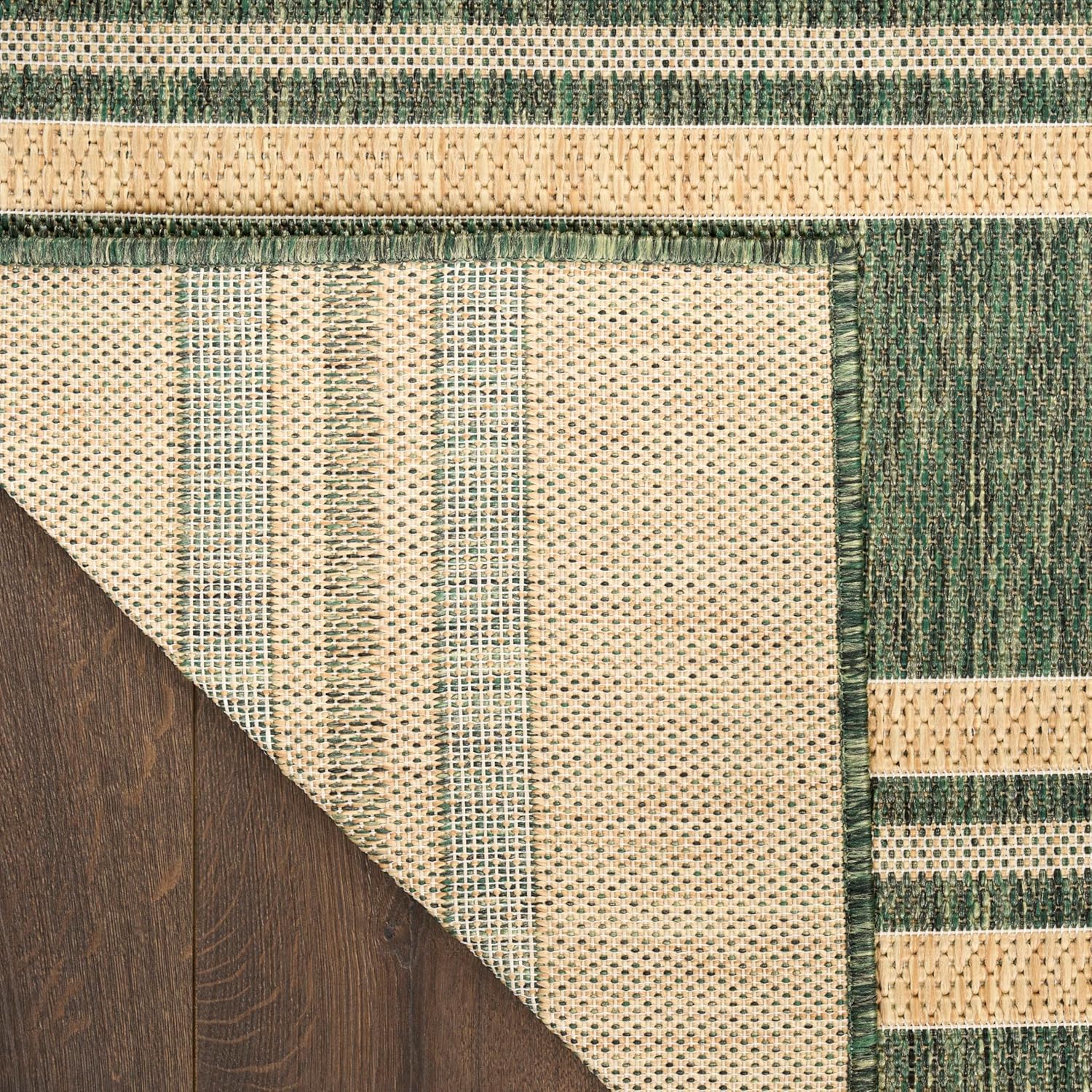 Nourison Home Horizon Indoor/Outdoor Green 10' x 14' Area Rug - Easy Clean, Non Shedding, Bed Room, Living Room, Dining Room, Kitchen (10' x 14')