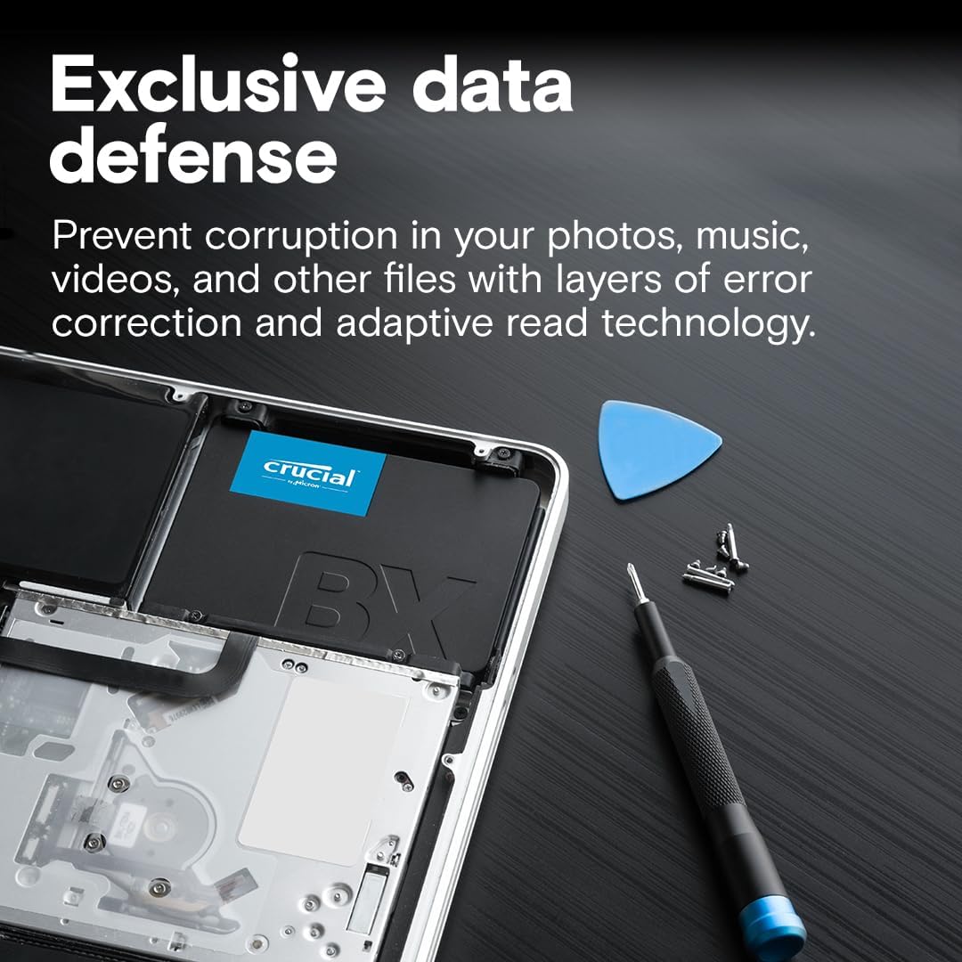 Crucial BX500 1TB 3D NAND SATA 2.5-Inch Internal SSD, up to 540MB/s - CT1000BX500SSD1, Solid State Drive