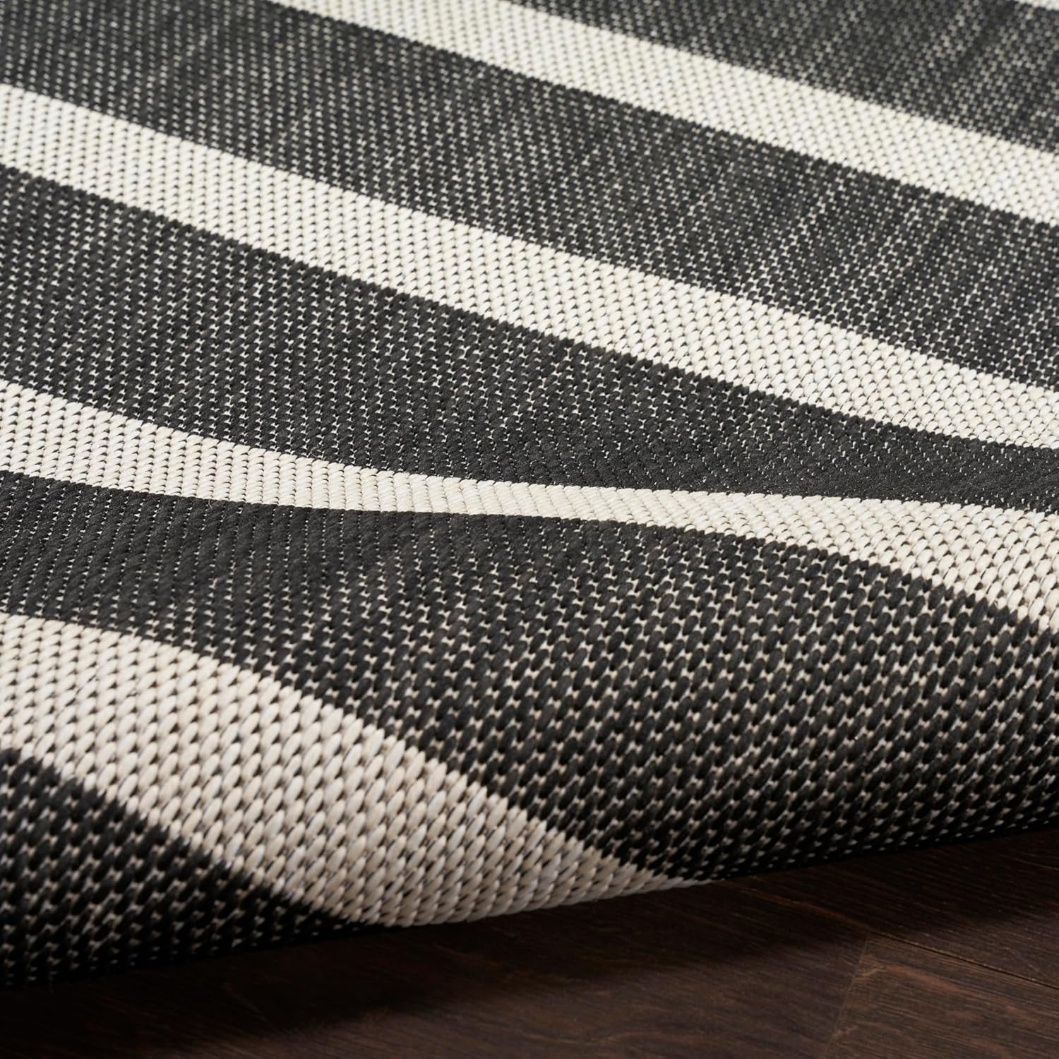 Nourison Home Positano Black Ivory 9' x 12' Area Rug - Easy Clean, Non Shedding, Bed Room, Living Room, Dining Room, Kitchen (9' x 12')