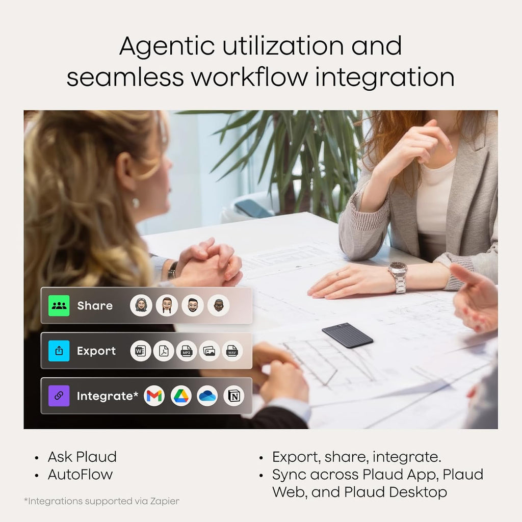 Plaud Note AI Voice Recorder, Note Taker w/Case, App Control, Transcribe & Summarize with AI, Support 112 Languages, for Meetings, Calls, Lectures, Professionals, Teams, Black, Non-Pro Version