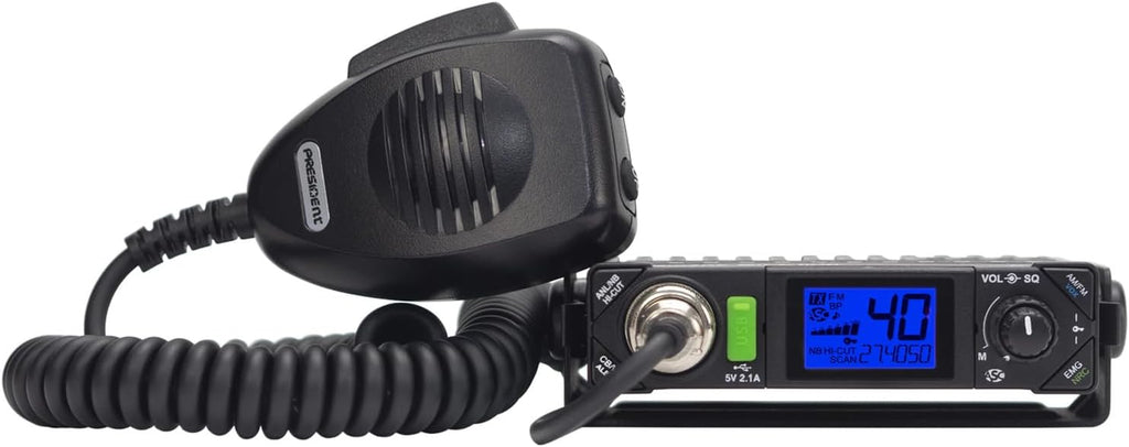 President Bill III (Bill 3) FCC AM/FM Ultra-Compact with P Channels, NRC, Weather Channel CB Radio. (TXUS201)