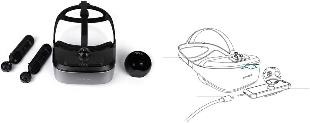 DPVR E3 4K Gaming Combo with E3 4K VR Gaming Headset and NOLO Controller
