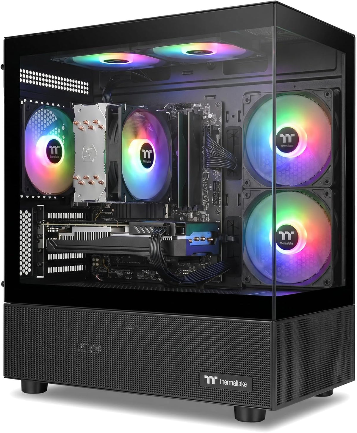 Gaming Desktop Computer, AMD R7 4700 LE,RTX 3050 6G,16GB DDR4,512GB M.2 SSD, BX3 550W 80PLUS Bronze PSU, RGB Fan x5, WiFi Ready & Windows 11 Home, Black